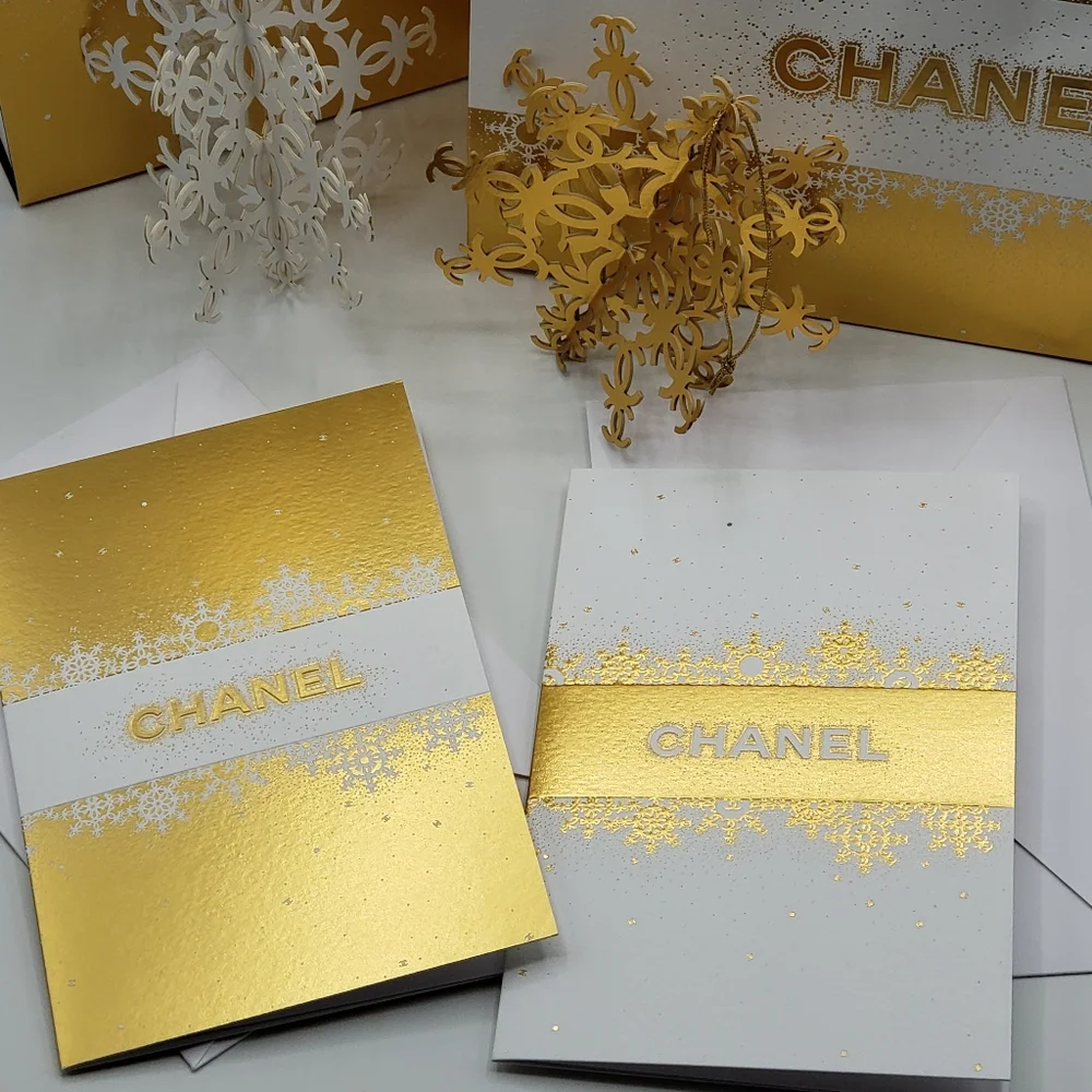 Chanel Holiday Box Card  Bag Snowflake